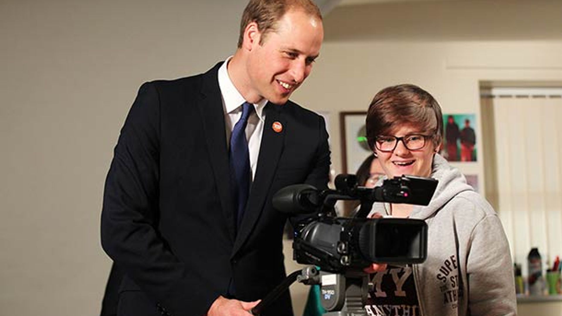Prince William joins schoolboy for 'cheeky' selfie