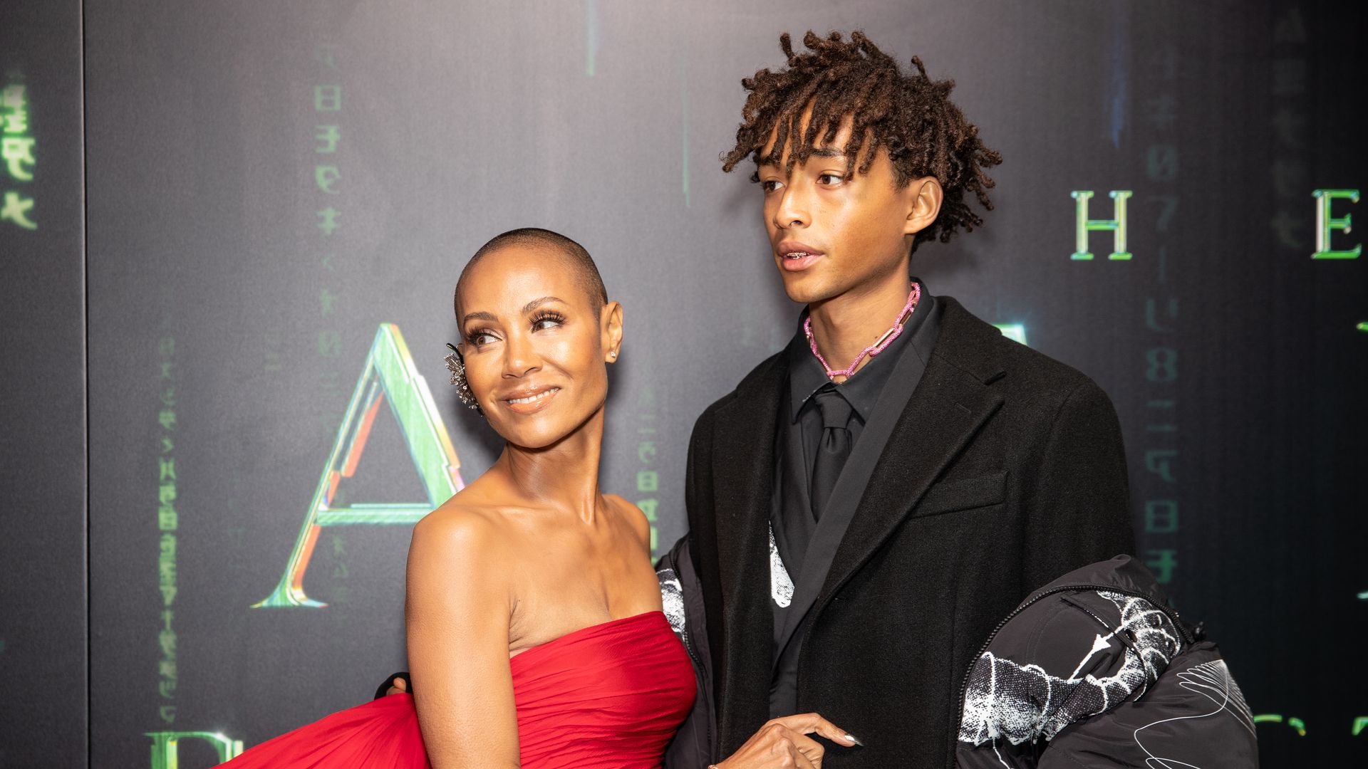 Jada Pinkett Smith and Jaden Smith on the red carpet 