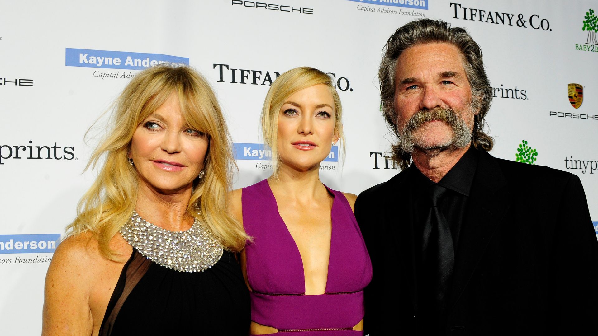 Goldie Hawn, Kate Hudson and Kurt Russell attend the 2014 Baby2Baby Gala, presented by Tiffany & Co. on November 8, 2014 in Culver City, California