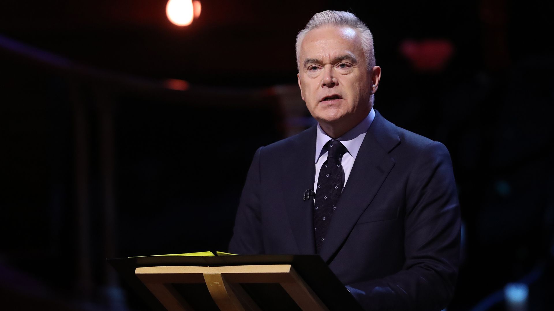 BBC newsreader Huw Edwards speaks at the UK Holocaust Memorial Day Commemorative Ceremony in Westminster on January 27, 2020 in London, England. 2020 marks the 75th anniversary of the liberation of Auschwitz-Birkenau. Holocaust memorial day takes place an
