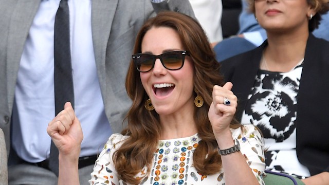 Kate Middleton cheers at Wimbledon 2016