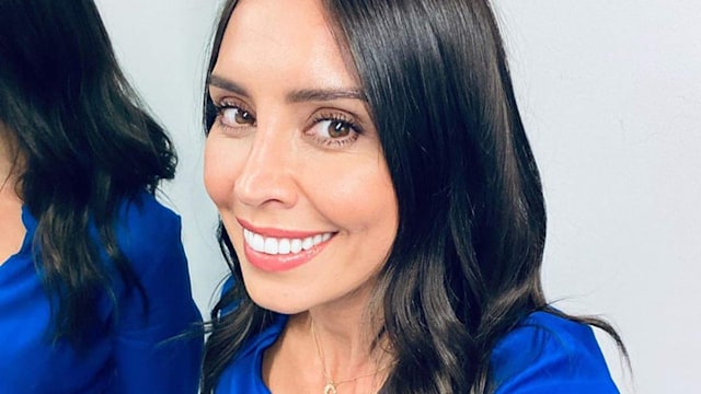 christine lampard other stories blue dress