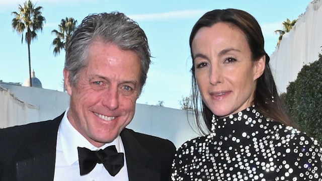 Hugh Grant and his wife Anna Eberstein