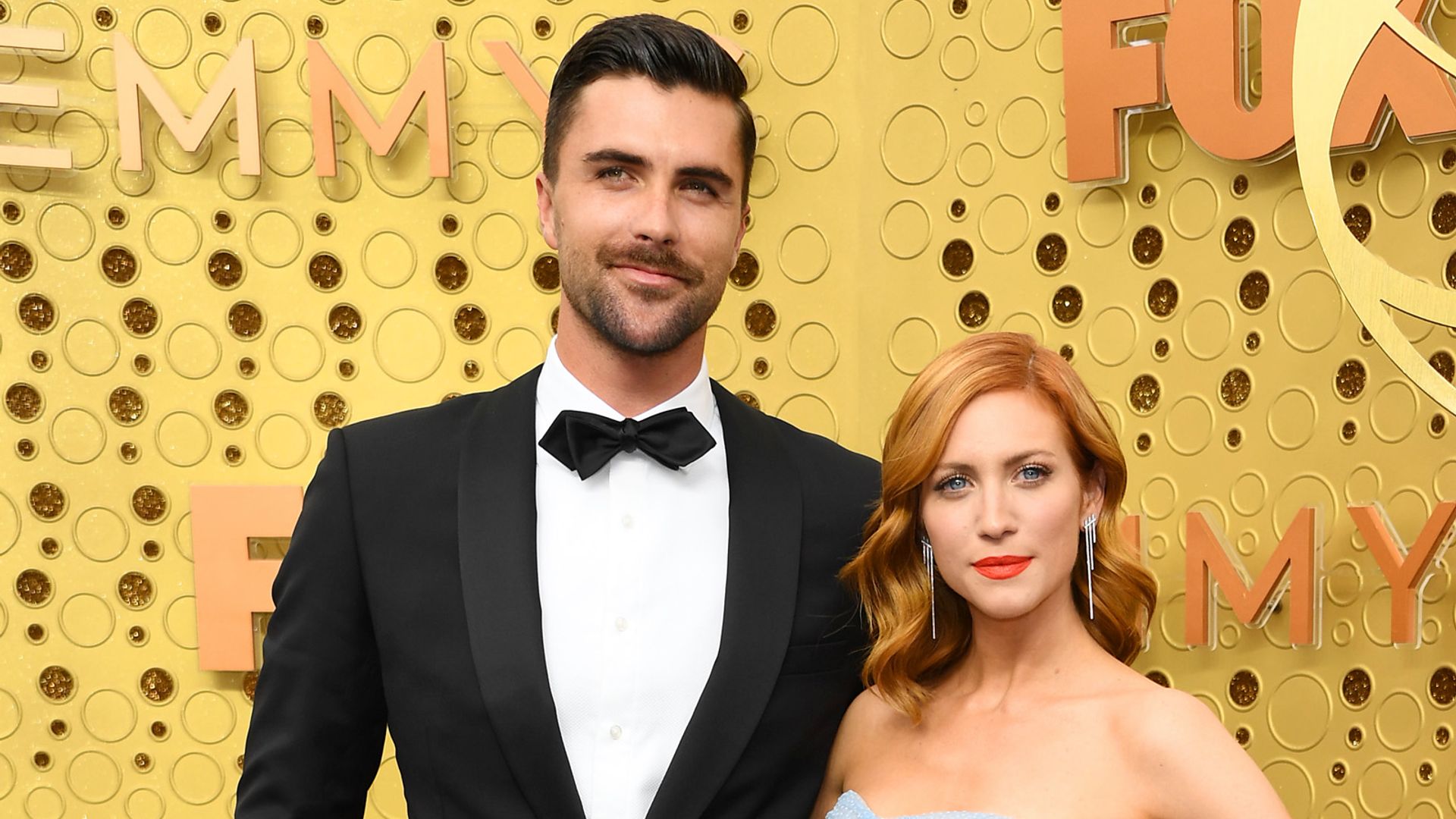 Tyler Stanaland and Brittany Snow attend the 71st Emmy Awards at Microsoft Theater on September 22, 2019 in Los Angeles, California.