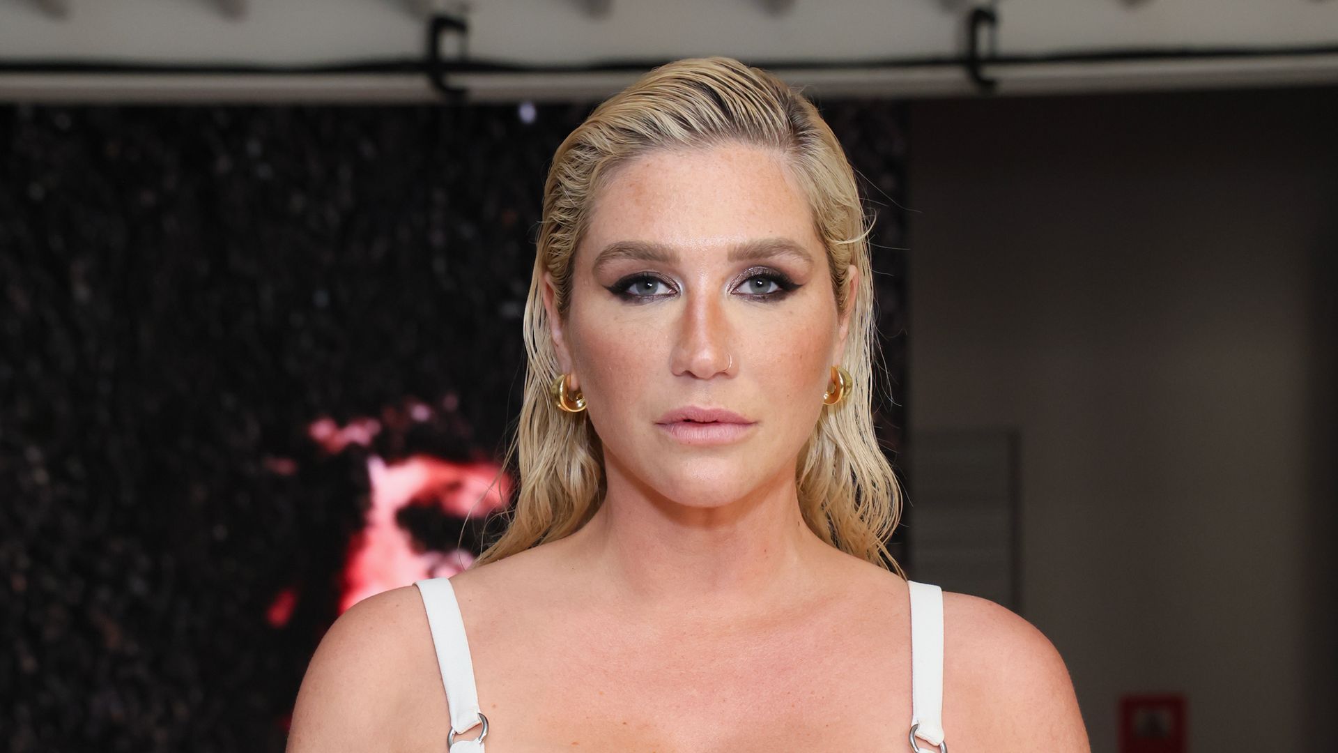 Kesha attends art exhibition curated by Kesha and Brian Roettinger to celebrate the release of Kesha's new album "Gag Order" at Sized Studio on May 18, 2023 in Los Angeles, California