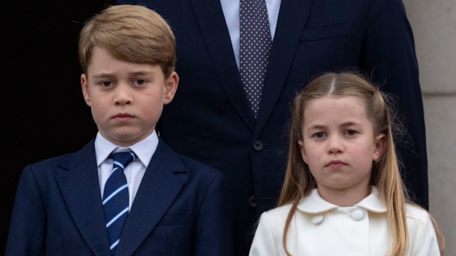 George and Charlotte on balcony