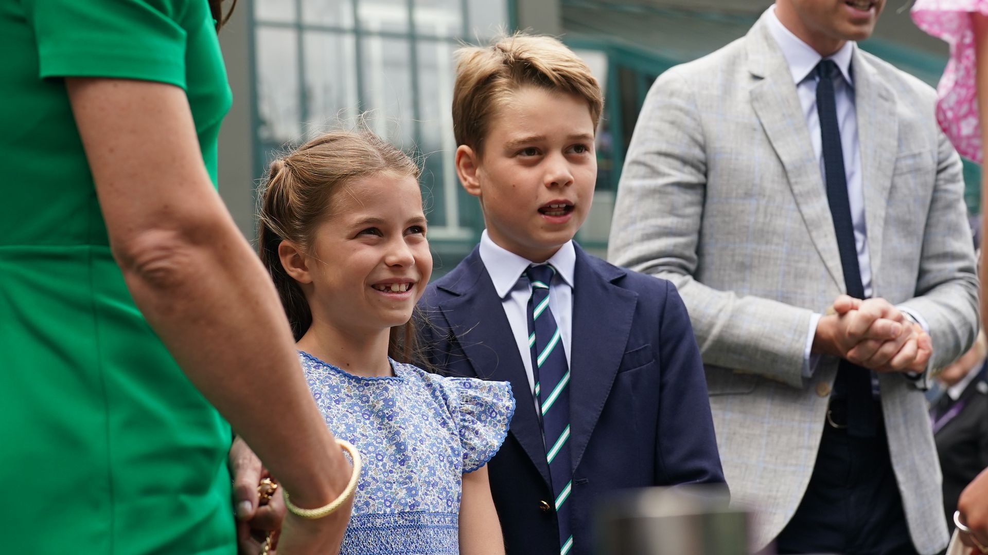 Charlotte and George at Wimbledon with their parents