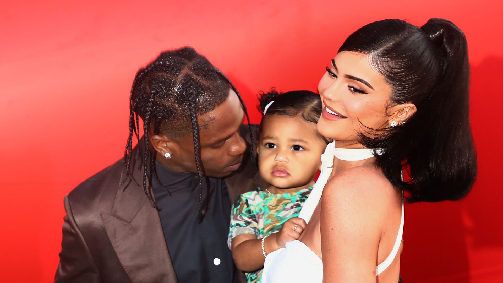Travis Scott and Kylie Jenner attend the Travis Scott: "Look Mom I Can Fly" Los Angeles Premiere at The Barker Hanger on August 27, 2019 in Santa Monica, California