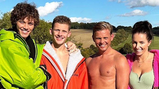 jeff brazier with wife and sons