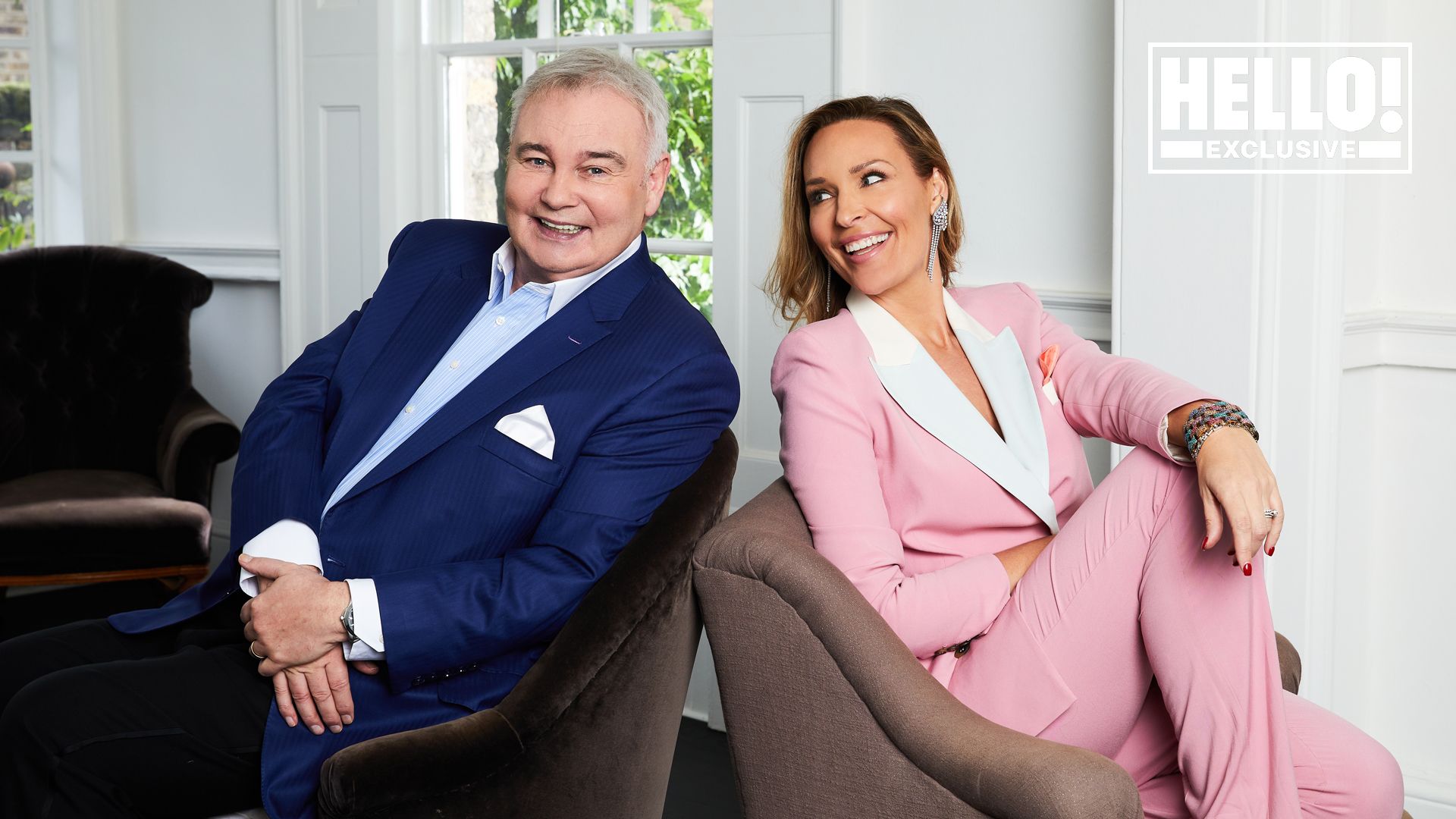 Eamonn Holmes and Isabel Webster pose for HELLO! shoot