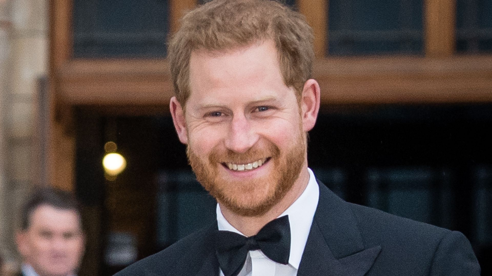 Prince Harry in a bow tie and suit