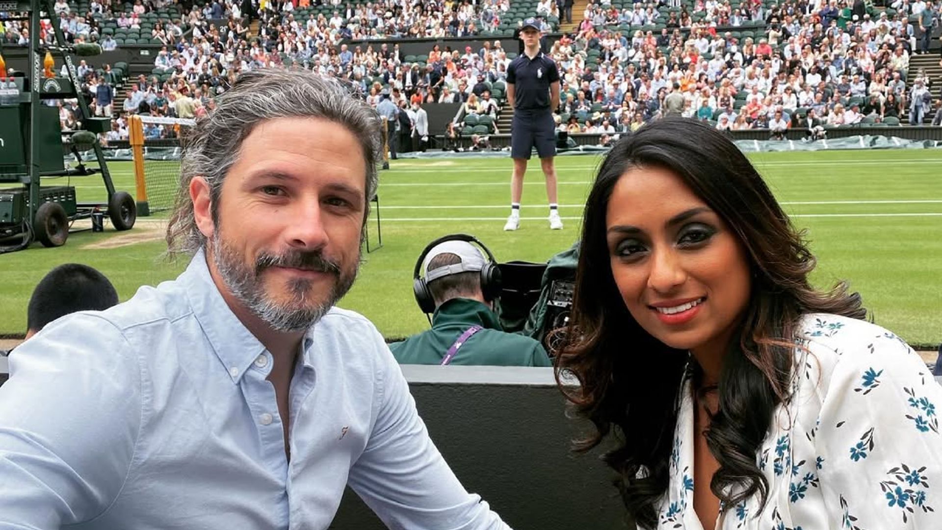 The couple sitting courtside at Wimbledon