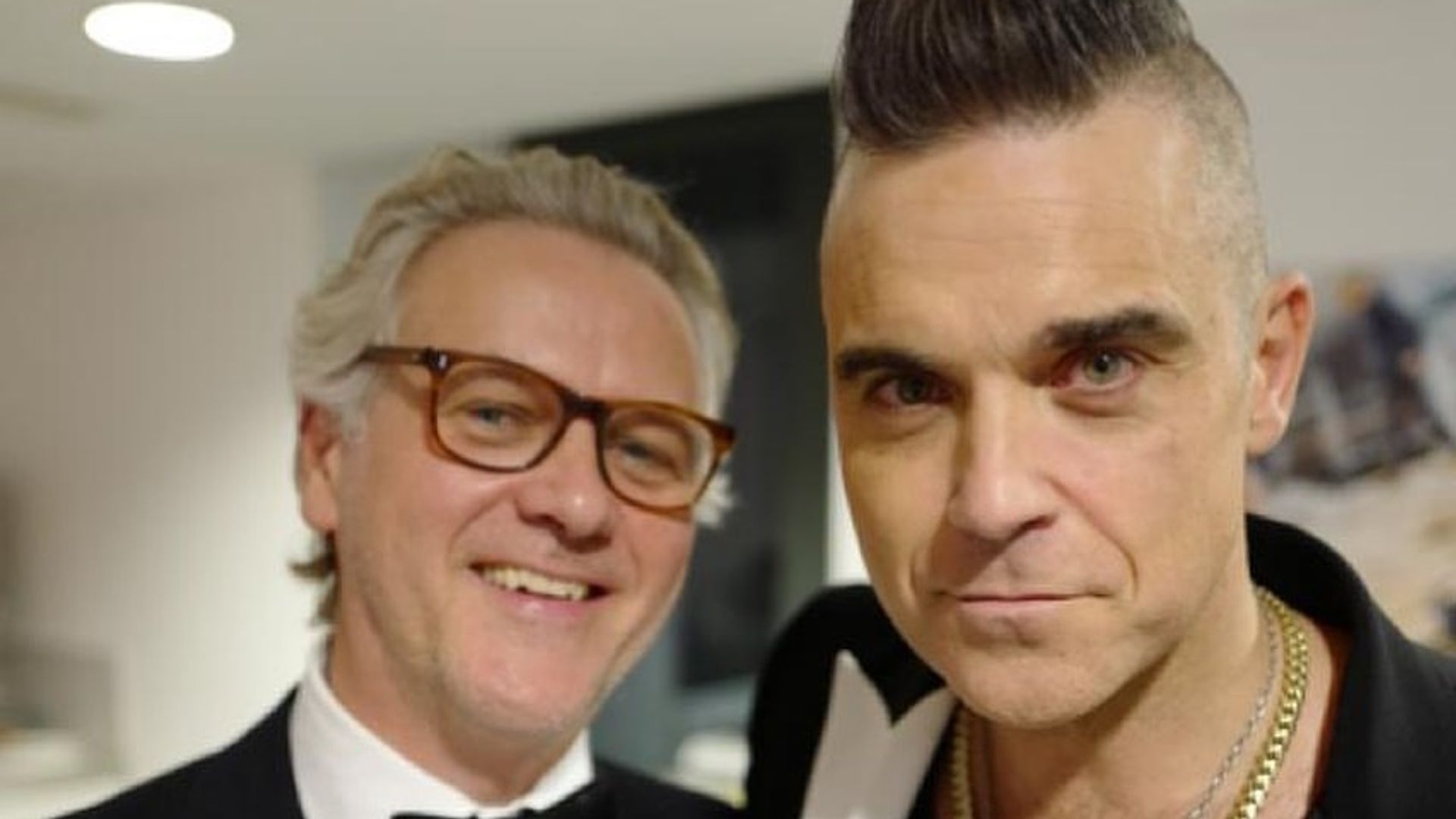 Robbie Williams with Guy Chambers 