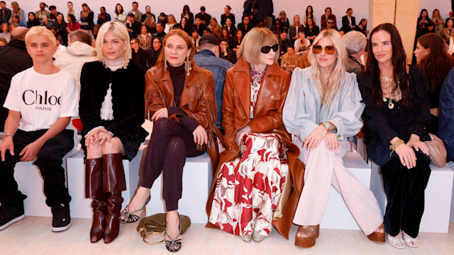 The flawless front row at the Chloé runway show in Paris