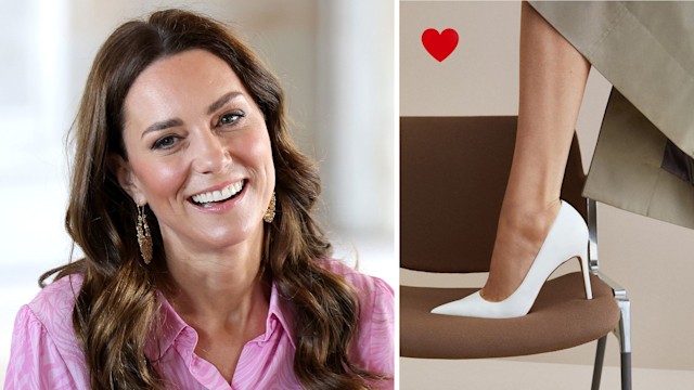 Princess Kate white heels