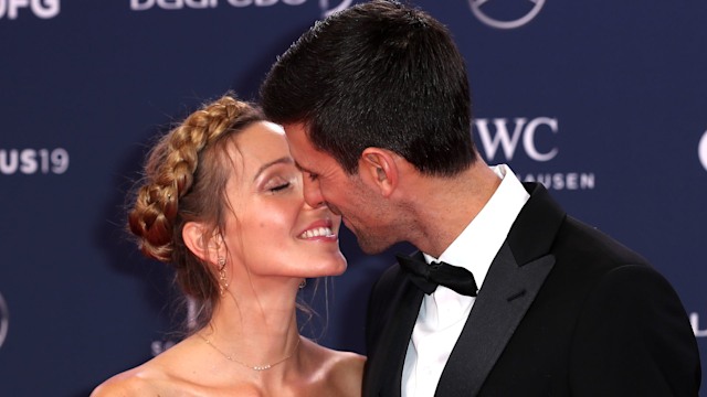  Jelena Djokovic with Laureus World Sportsman of The Year 2019 Nominee Novak Djokovic