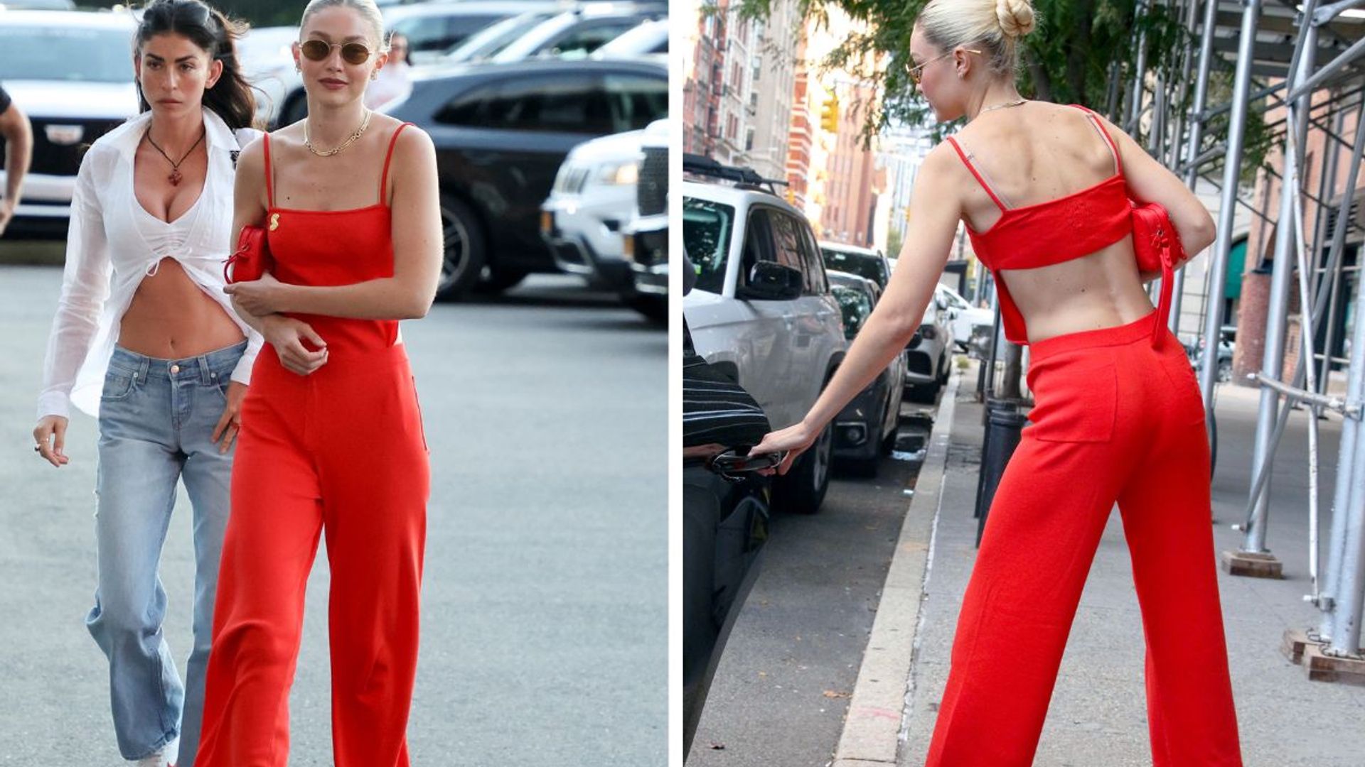 Gigi Hadid's US Open backless red jumpsuit has fans swooning - see photos