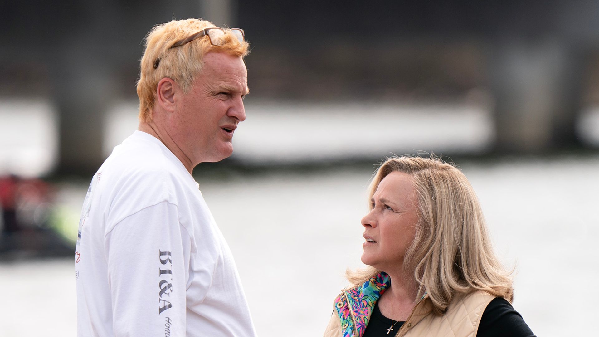 Jason Clarke and Patricia Arquette and Alex and Maggie Burdaugh on Hulu's Murdaugh: Death in the Family, 2025