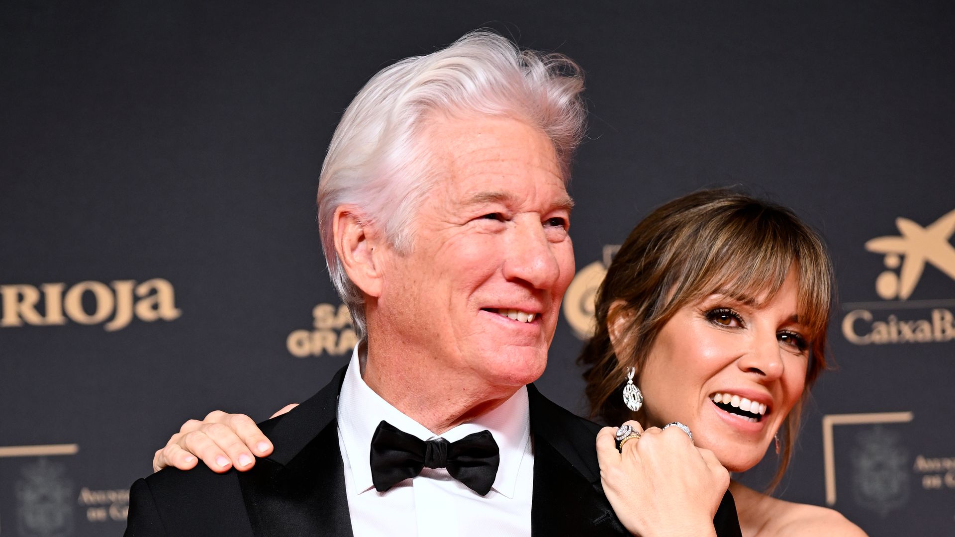 Richard Gere and Alejandra MarÃa Silva attend the red carpet during Goya Cinema Awards 2025 at the Granada Conference & Exhibition Centre on February 08, 2025 in Granada, Spain.