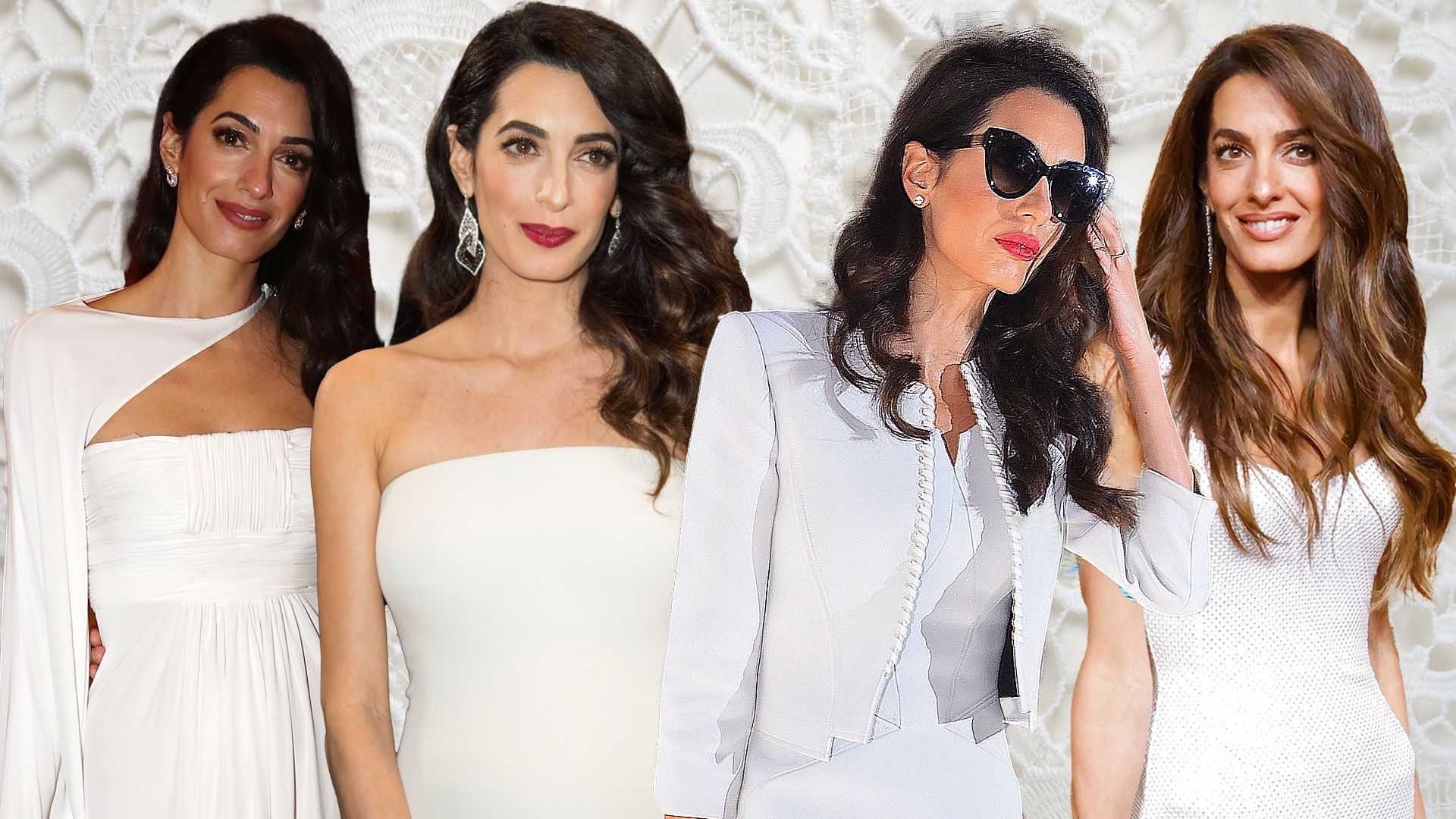 Amal Clooney's divine bridal looks: slinky slip dresses, fabulous feathers and more