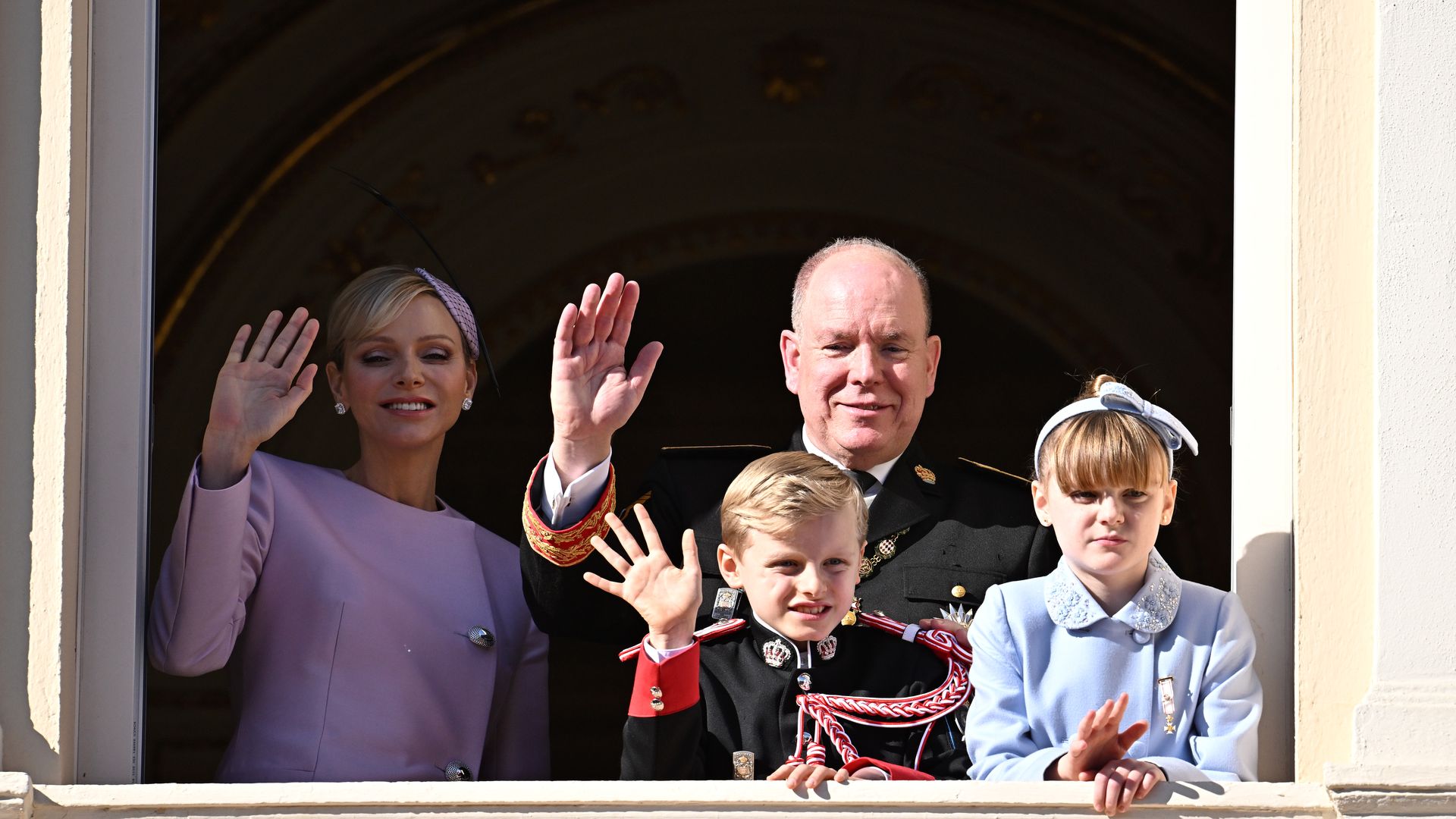 monaco royal family on balcony 