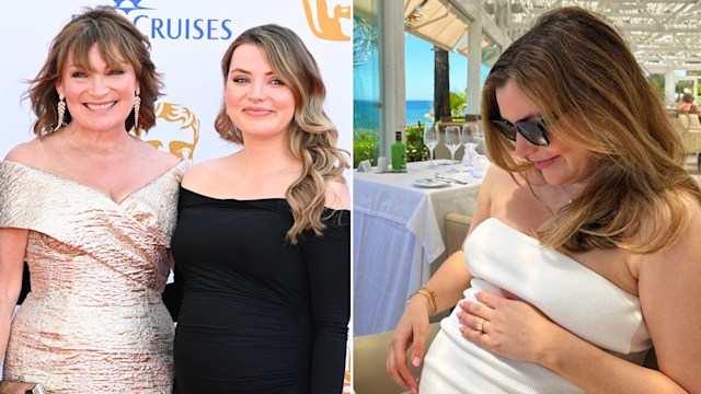 A split image of Lorraine Kelly and her daughter Rosie