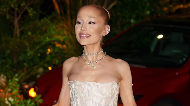 Ariana Grande arrives at the 2024 "WSJ Innovators Awards" on October 29, 2024 in New York City