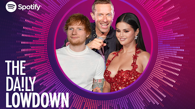 Ed Sheeran, Chris Martin and Selena Gomez