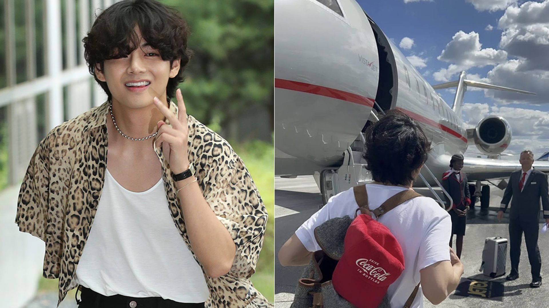 Taehyung arrived at airport for departure to Paris' Celine Fashion