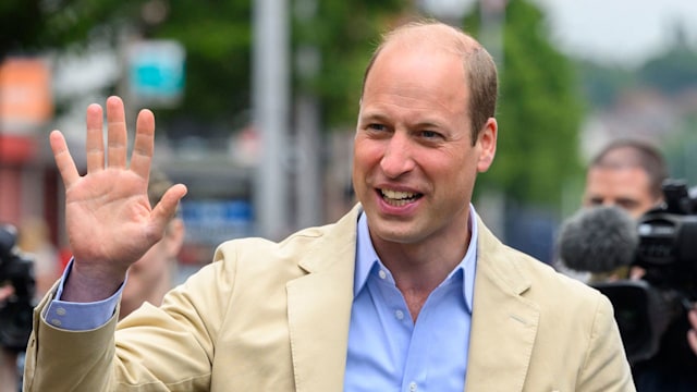 Prince William waves in Belfast