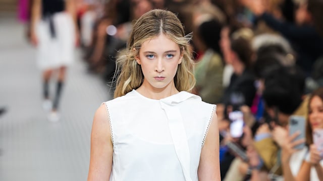  Sunday Rose walks the runway during the Miu Miu Paris Womenswear Spring-Summer 2025 show as part of Paris Fashion Week