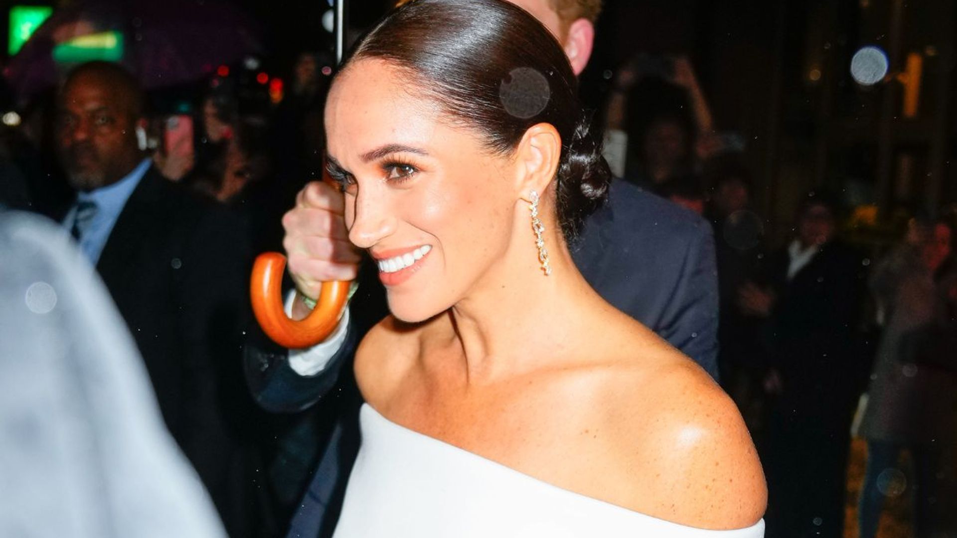 Meghan Markle's White Louis Vuitton Gown Speaks to Her Style Strengths