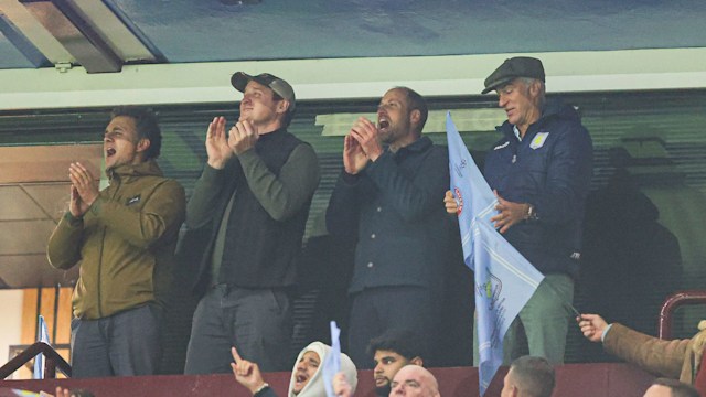 William cheering Aston Villa's win