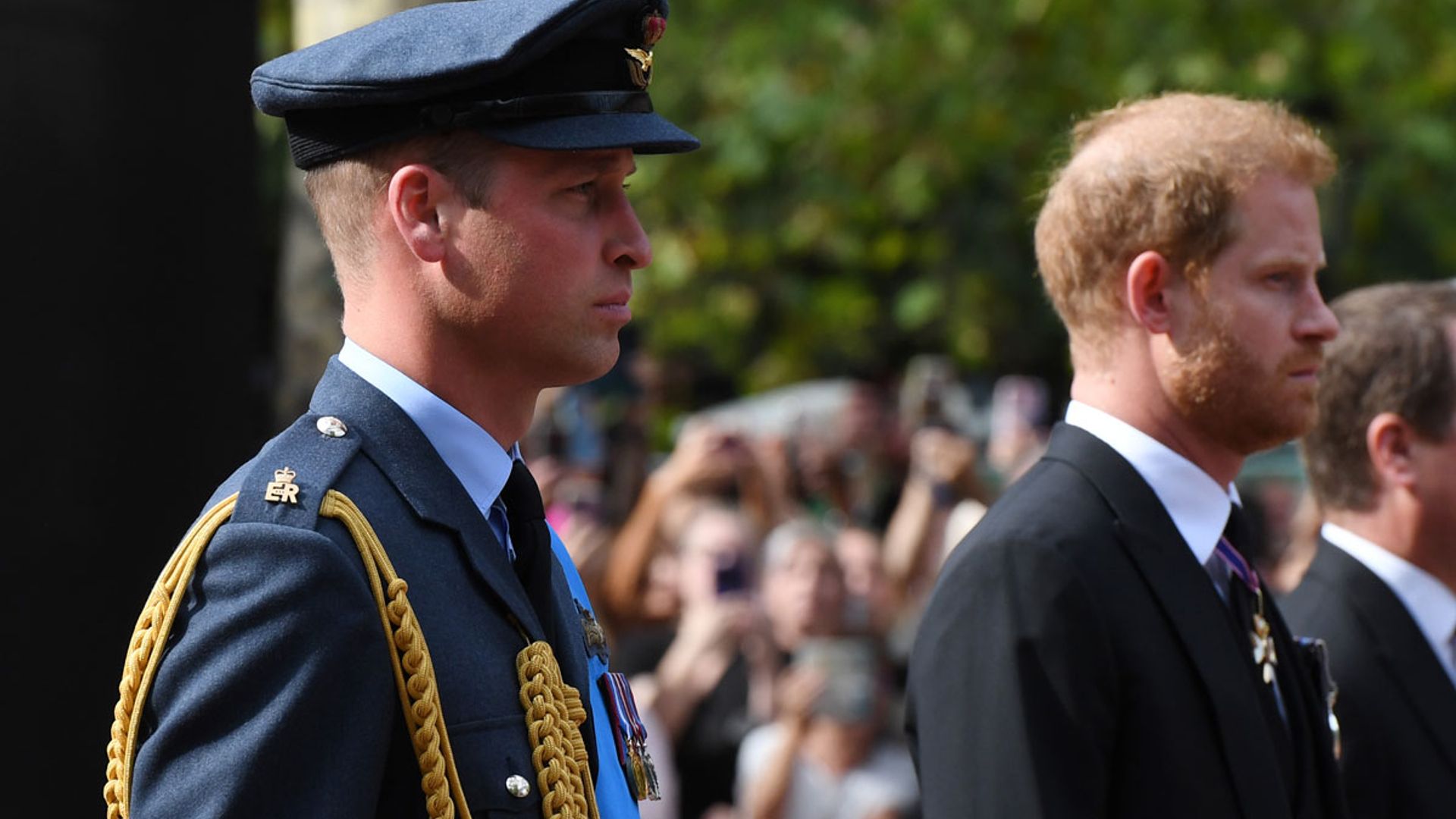 prince william wales prince harry procession medals