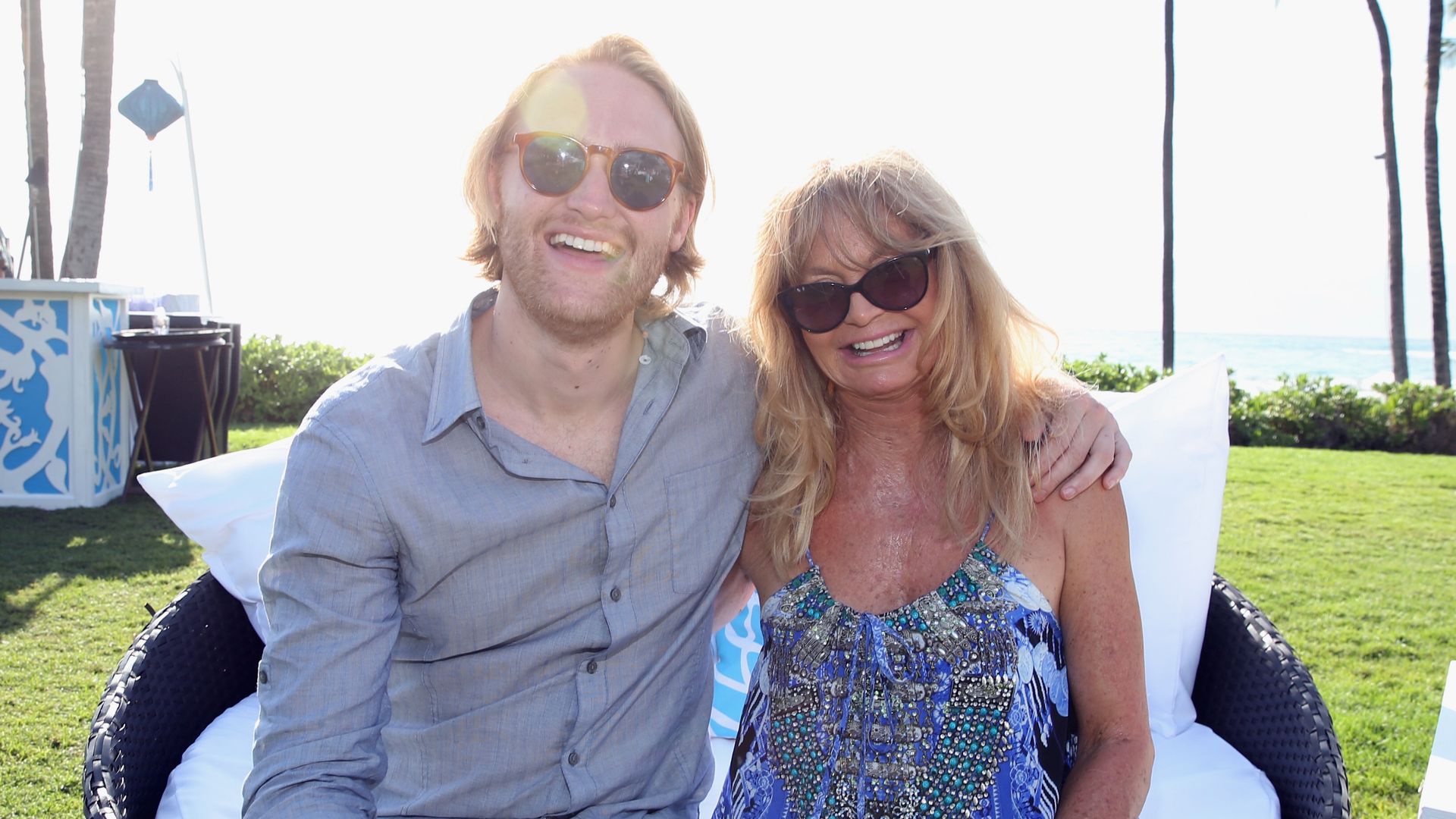 Wyatt Russell with mom Goldie Hawn