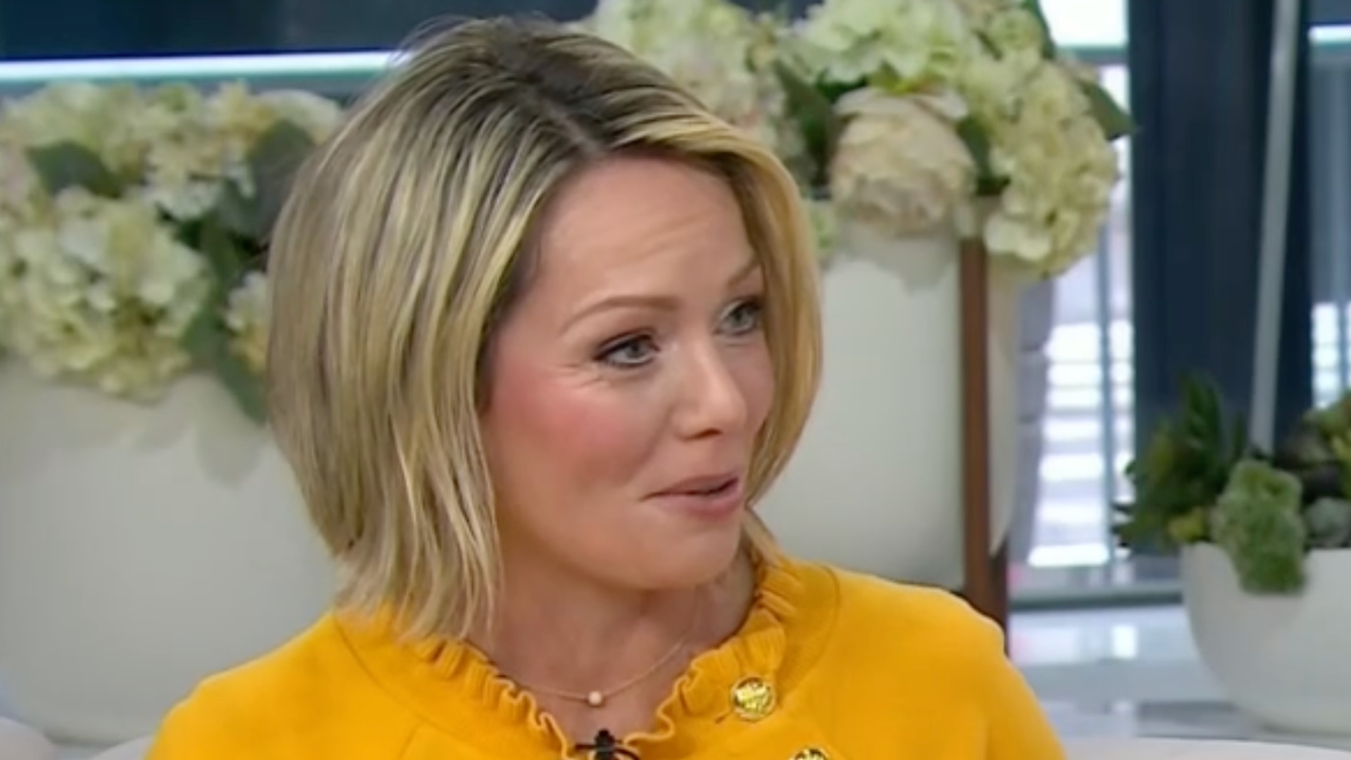 Dylan Dreyer on Today Show in yellow jumper