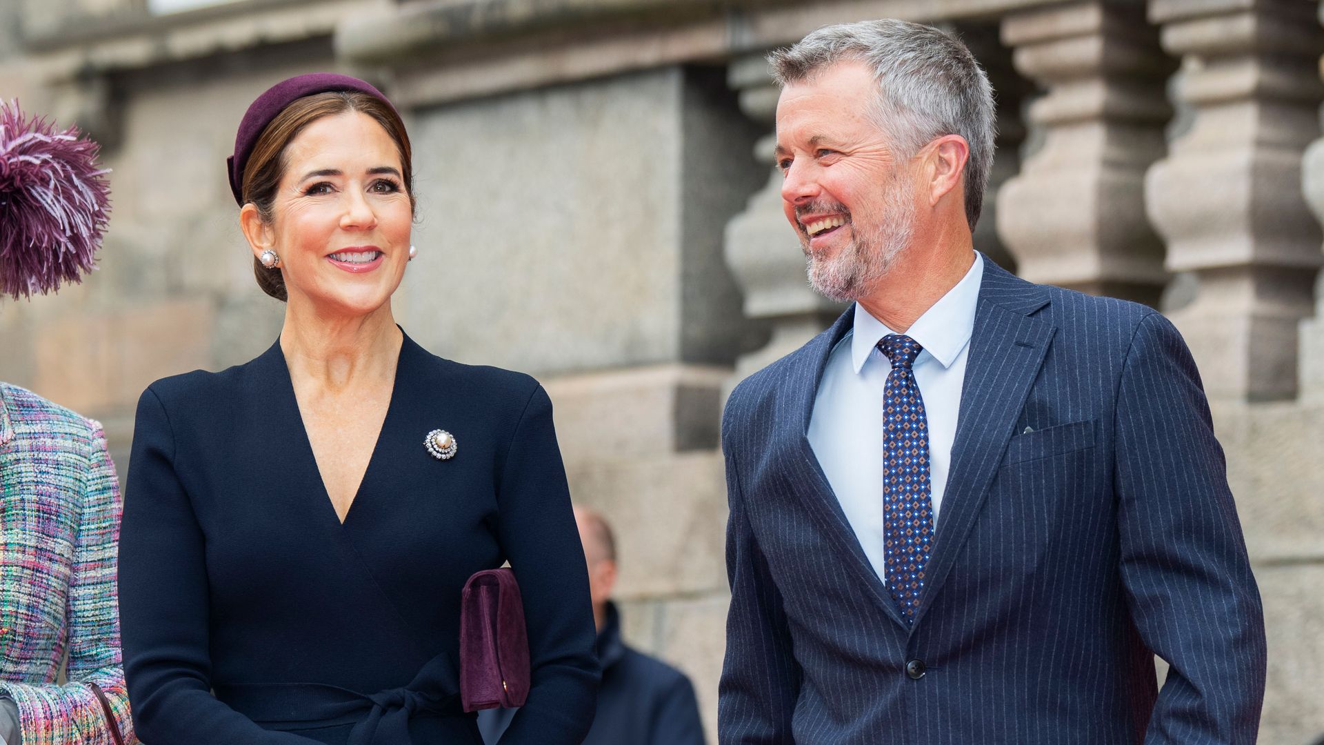 Queen Mary kisses mother-in-law Queen Margrethe as they're reunited for annual royal tradition