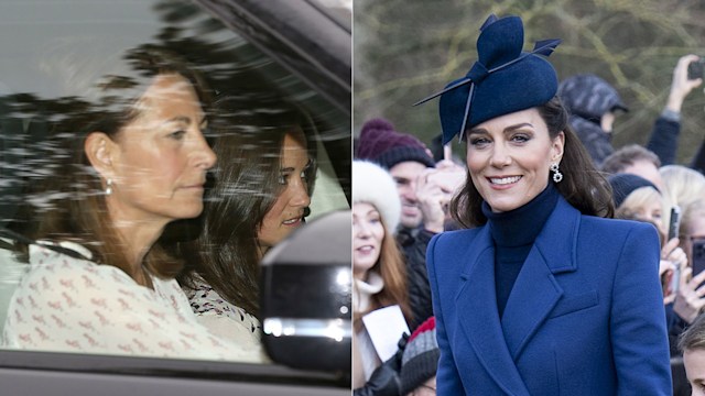 Carole and Pippa Middleton in car