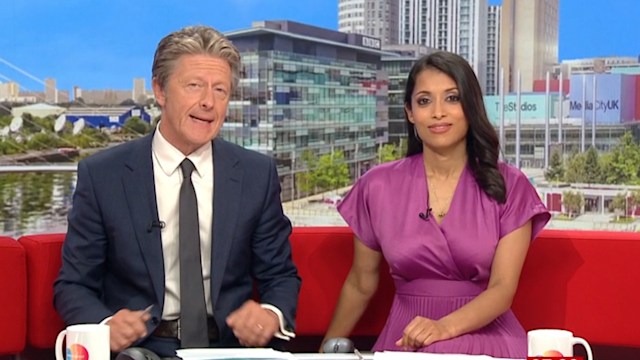 Charlie Stayt and Luxmy Gopal on BBC Breakfast