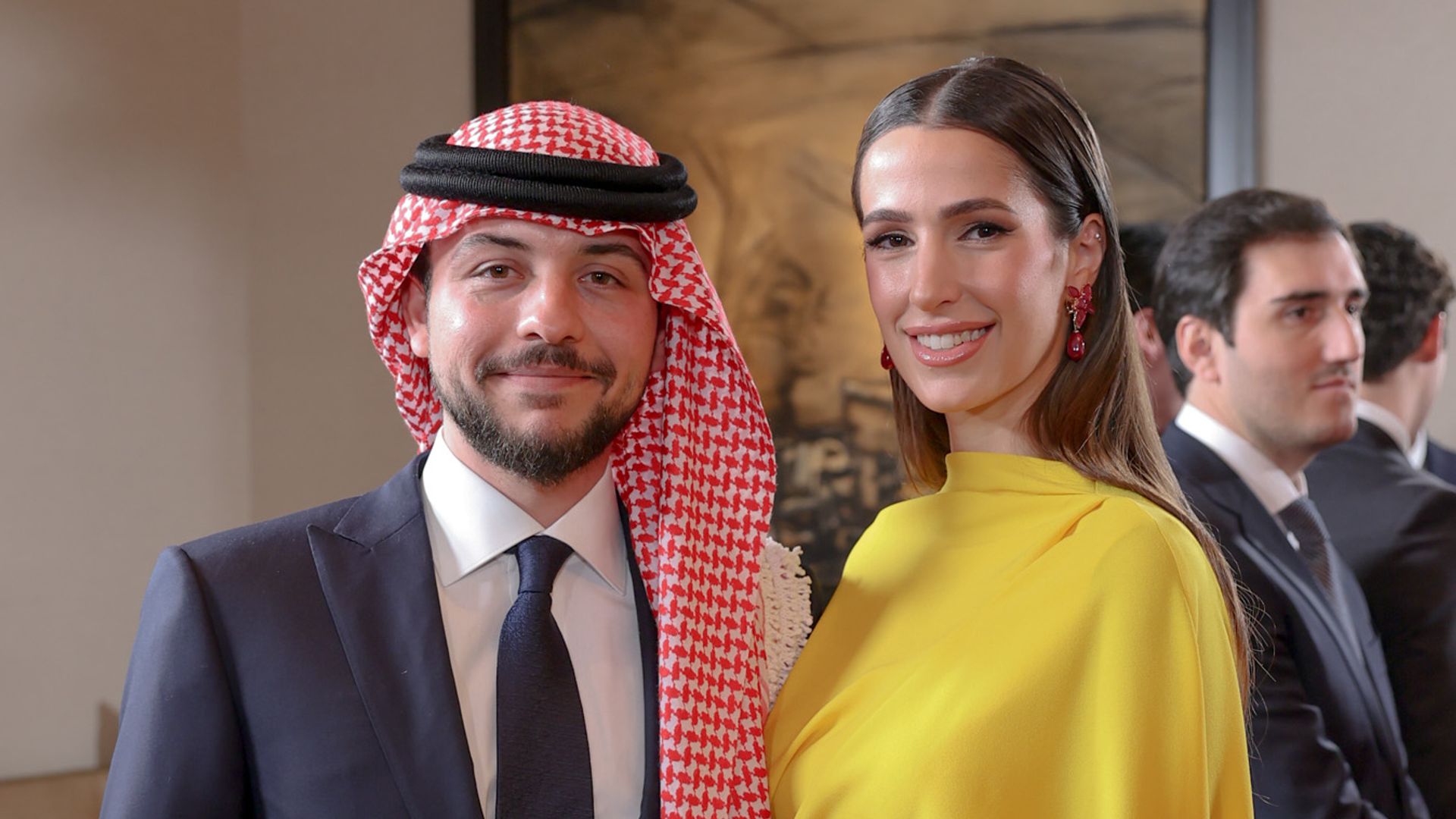 Royal lets slip dress code at Prince Hussein of Jordan and Rajwa Al ...