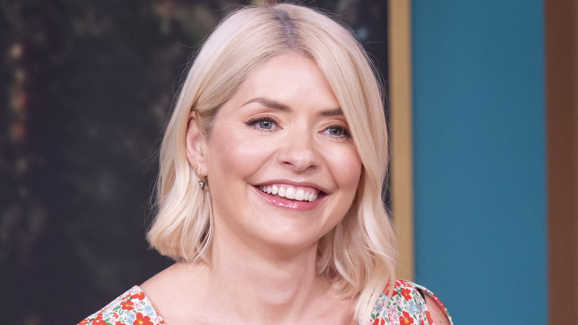 holly willoughby in floral dress on this morning 