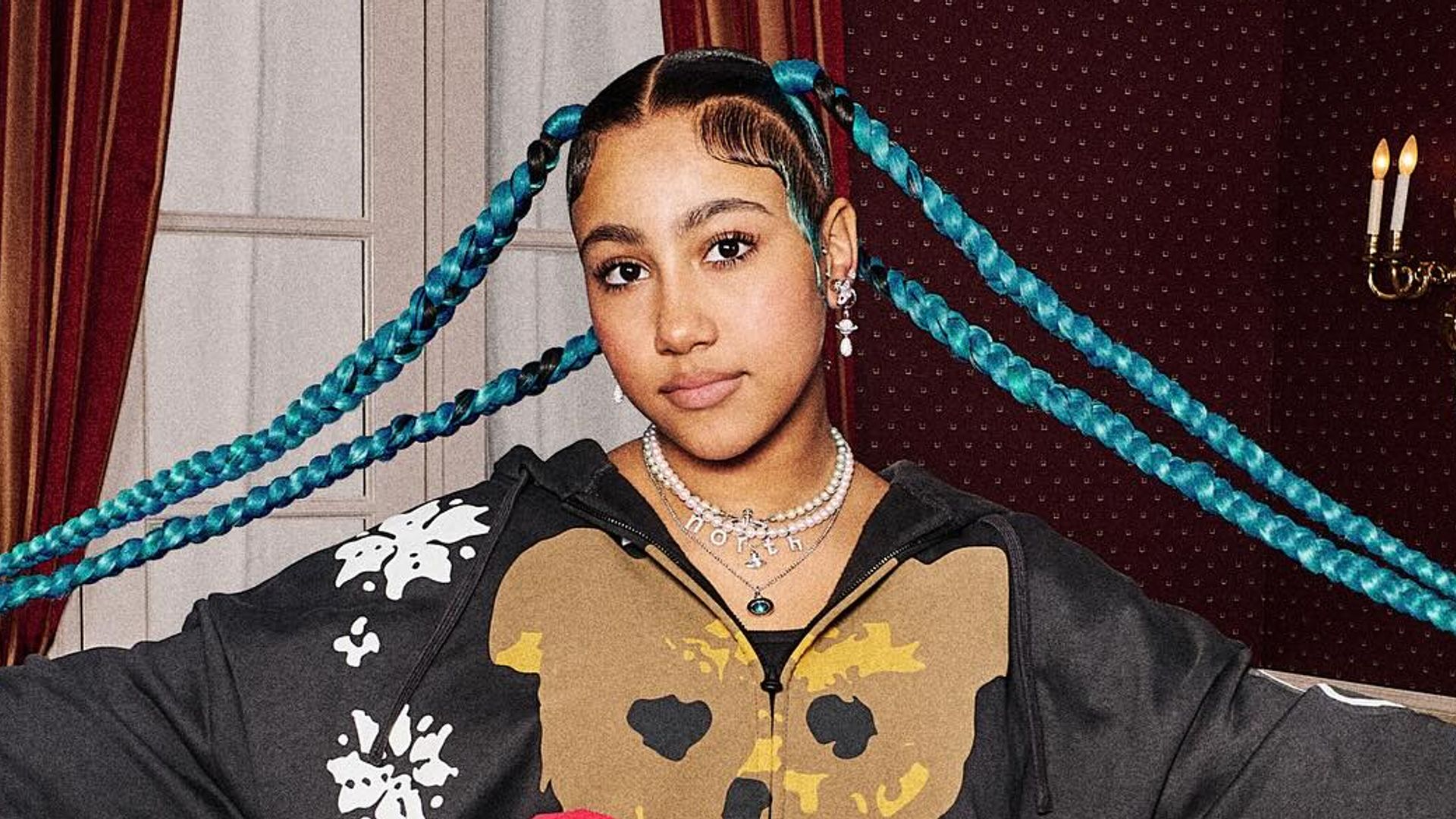 Kim Kardashian taps daughter North West, Beabadoobee and Madeline Argy for new festive Skims collab