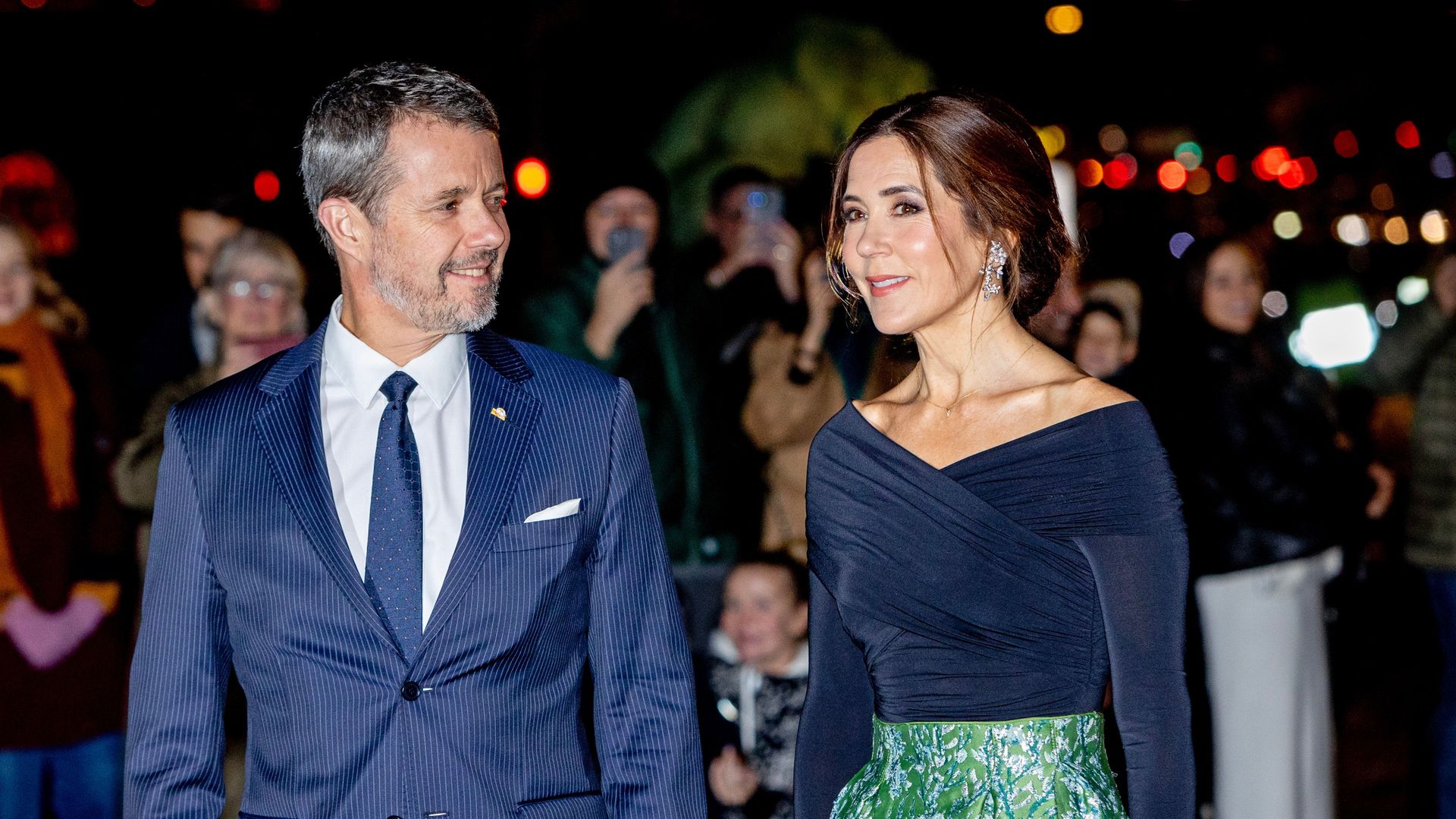 Crown Princess Mary and Crown Prince Frederik arrive at museum exhibition