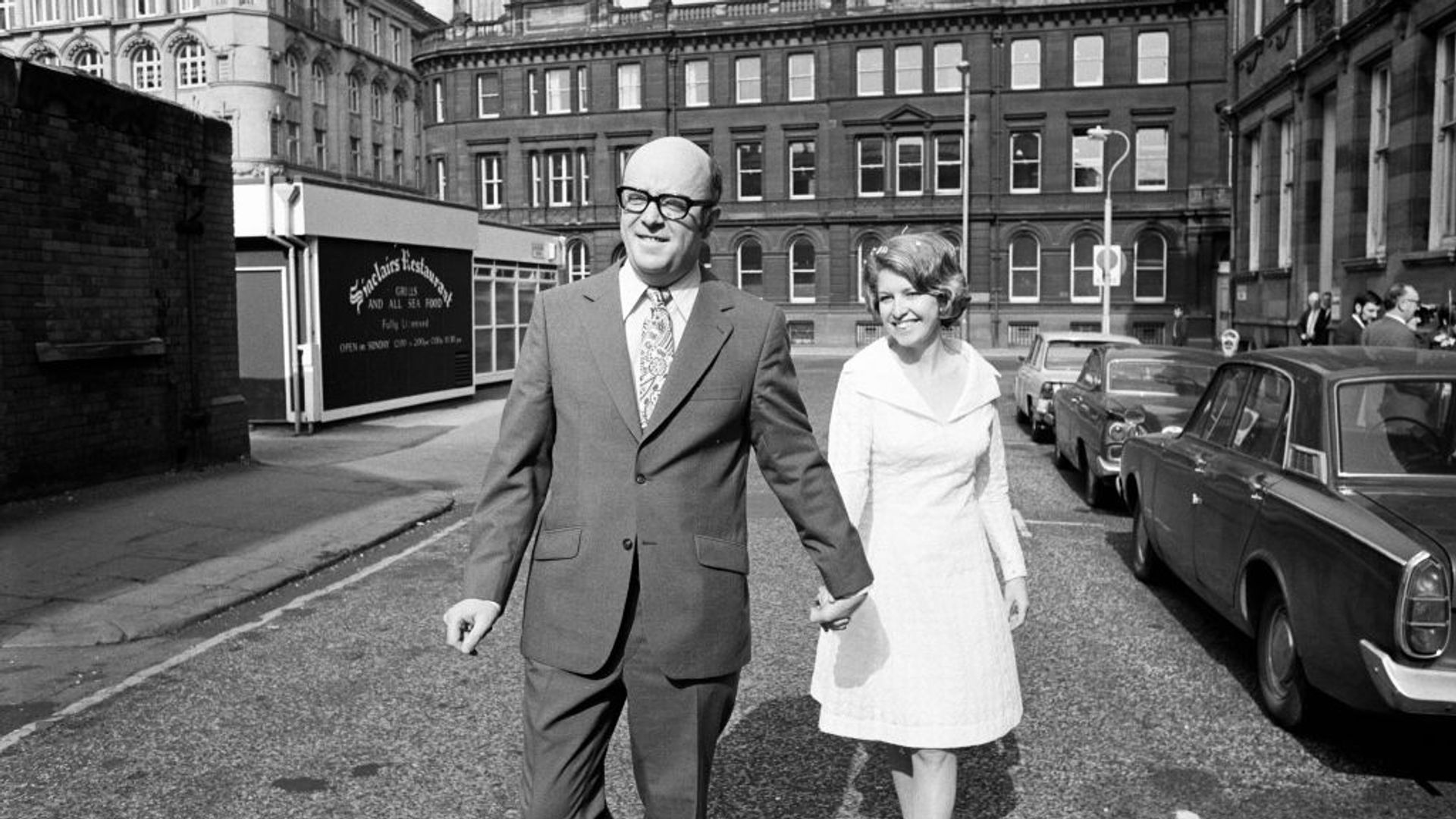 Anne and Peter leaving the registry office on 22 May 1971