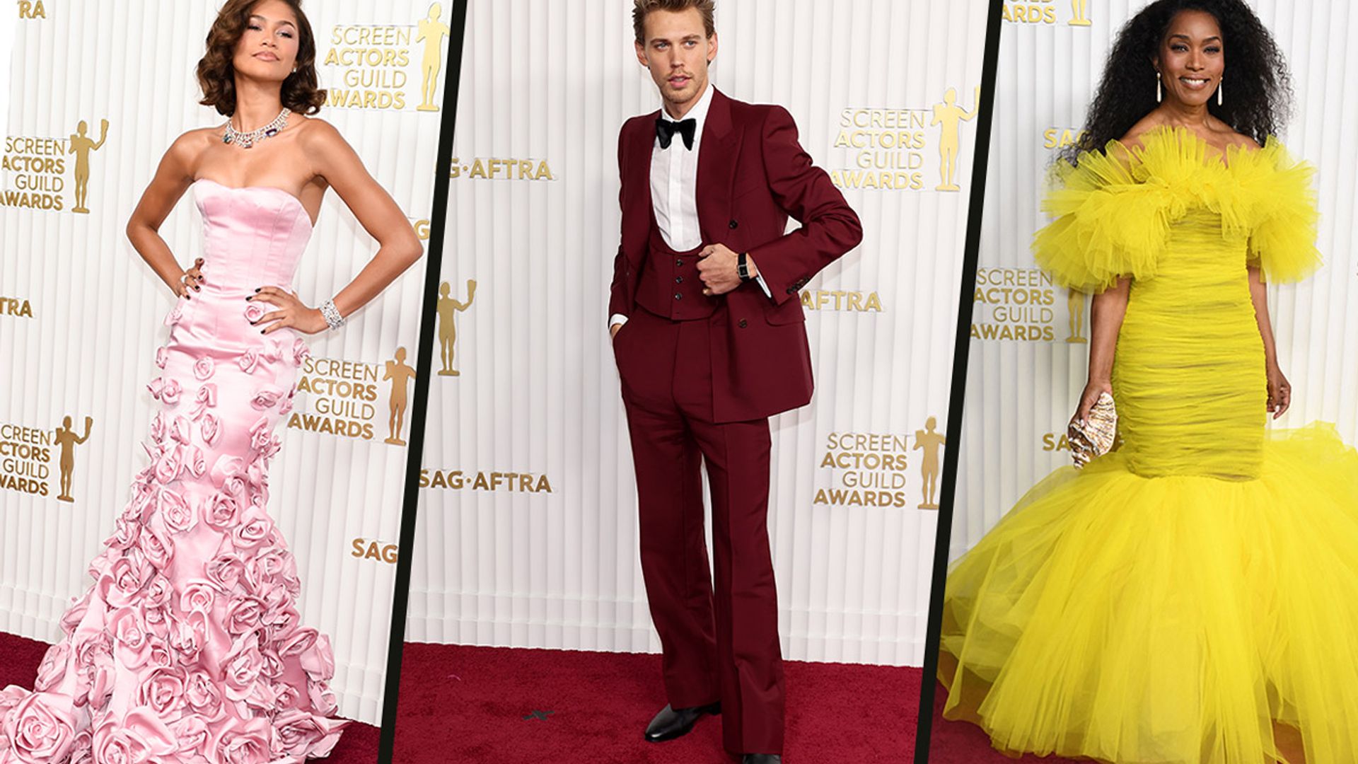 16 best celebrity red carpet looks at the SAG Awards 2023: from Zendaya's  rose-adorned Valentino dress and Ana de Armas' Louis Vuitton gown to Eddie  Redmayne's androgynous Saint Laurent ensemble