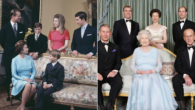 Queen Elizabeth II with her children