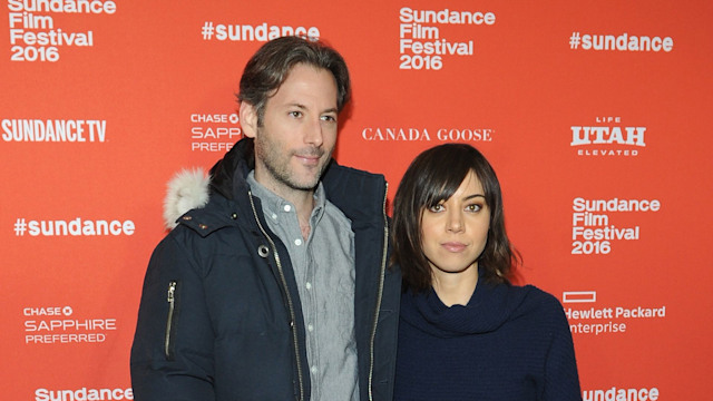 Director Jeff Baena and Aubrey Plaza attend the Joshy premiere 