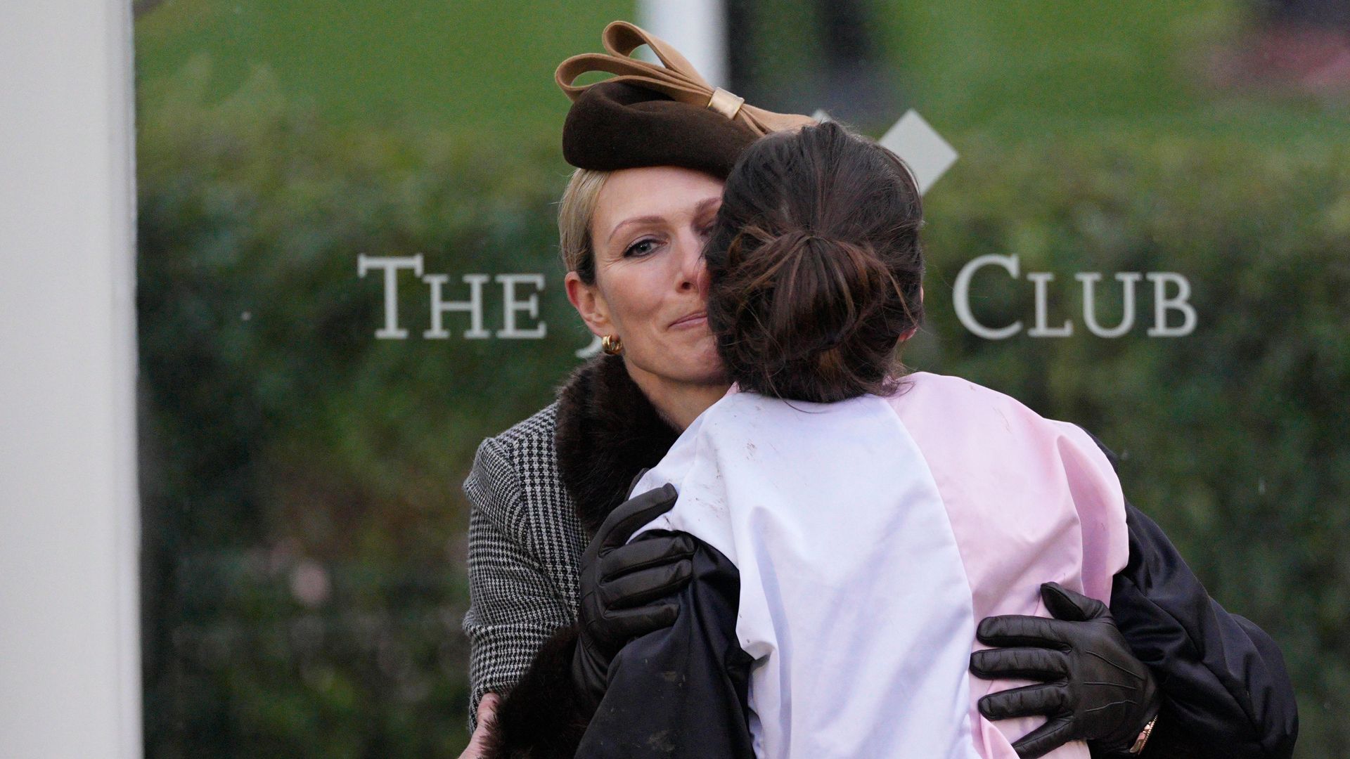 Zara Tindall with Jockey Rachael Blackmore who won the 6th Race on Bob Olinger