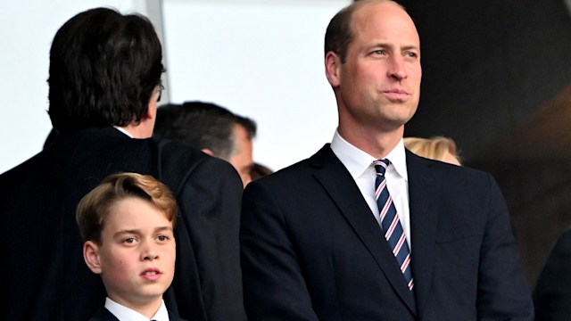 Prince George and Prince William in the stands at Euro 2024 final