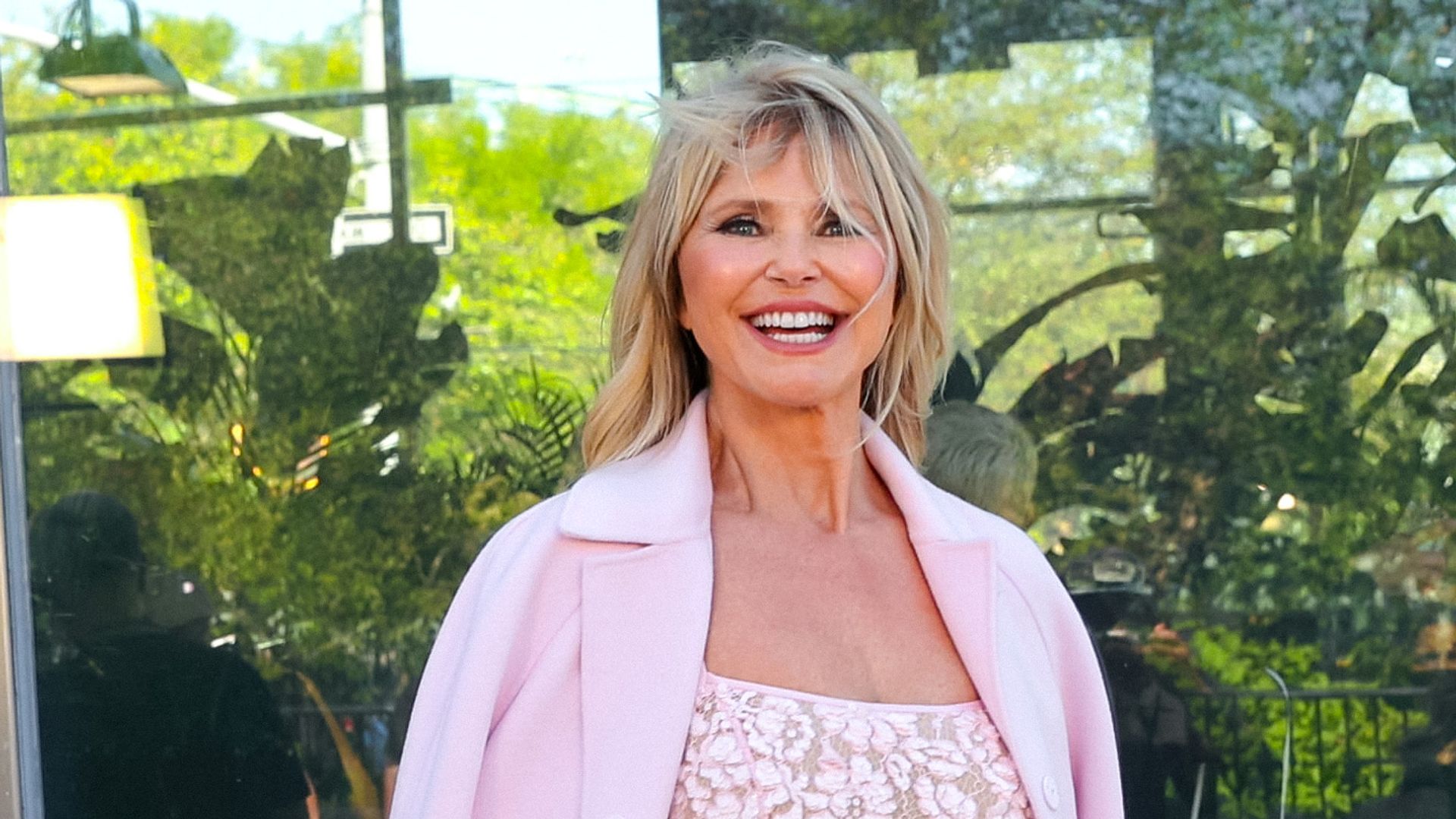 Christie Brinkley is seen arriving at the 'Michael Kors' Fashion Show on September 14, 2022 in New York City